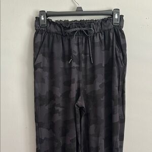 Lululemon Athletica Black and Gray Track Pants with Camouflage